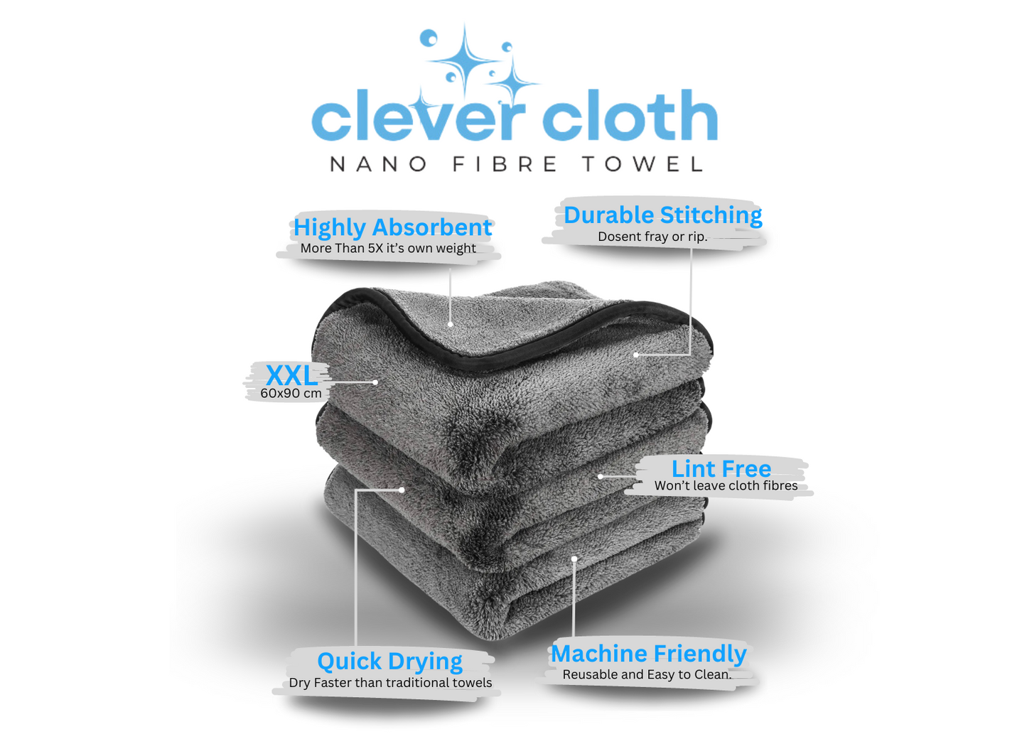 Clever Cloth™-XXL Car Drying Cloth. (60x90cm)